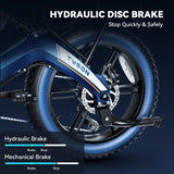 Heybike Tyson Folding Electric Bike for Adults 750W 28MPH 20'' Fat Tire Ebike