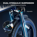 Heybike Tyson Folding Electric Bike for Adults 750W 28MPH 20'' Fat Tire Ebike