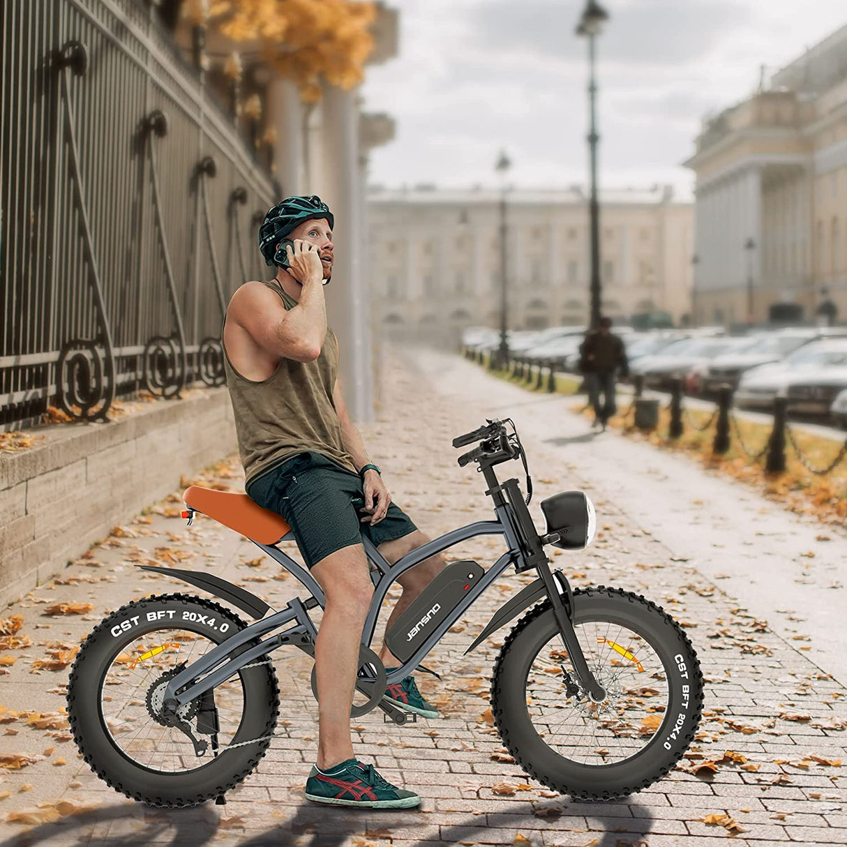 JANSNO Electric Bike 20" x 4.0 Electric Bike for Adults with 750W Brushless Motor