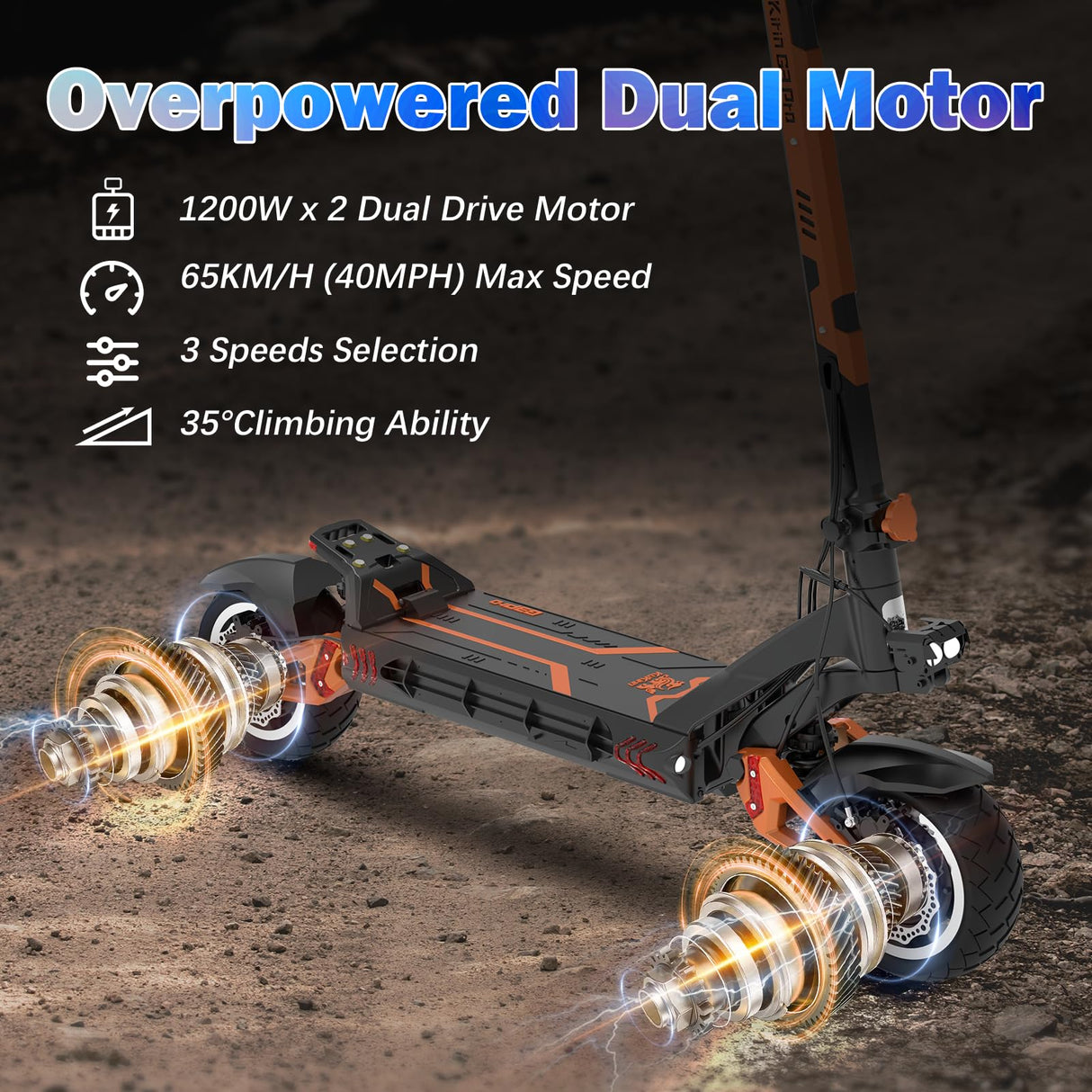 KuKirin G3Pro Electric Scooter Adults, 2400W Dual Motor